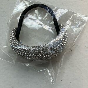 Elegant Silver Crystal Sparkling Rhinestone Scrunchie Hair Accessory❤️❤️